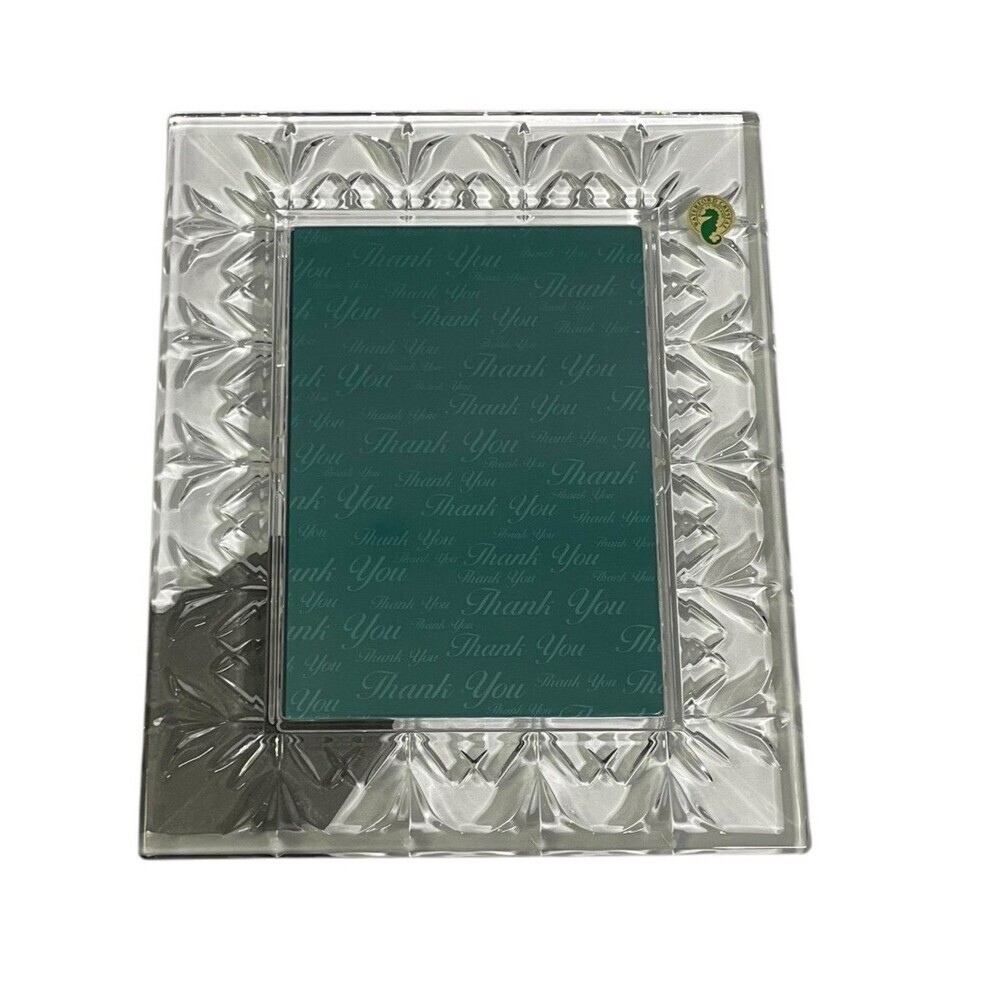 WATERFORD CRYSTAL 5"x7"  Thank You Photo Picture Frame 114989 New In Box